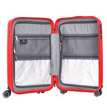 Troler de cabina Snowball SW47203, polipropilena, fermoar antifurt, cifru TSA, 4 roti duble, 55 cm, rosu - Img 2