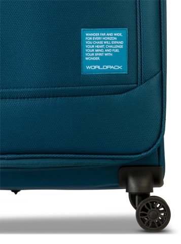 Troler de cabină Worldpack Bern F10508, 55x37x24 cm, bagaj de mână, poliester, cifru TSA, 4 roți duble, turcoaz - Img 8