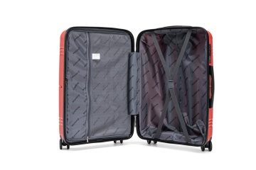 Troler Mare Aventor, 76.5x51.5x28.5 cm, Polipropilenă, Cifru TSA, 4 Roți Duble 360°, AV108, Roșu - Img 2
