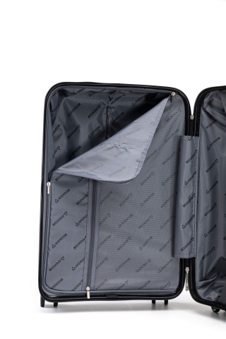 Troler Mare Aventor, 76.5x51.5x29.5 cm, Polipropilenă, Cifru TSA, 4 Roți Duble 360°, AV109, Negru - Img 9