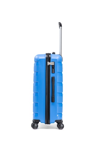 Troler Mare Aventor, 76.5x51.5x29.5 cm, Polipropilenă, Cifru TSA, 4 Roți Duble 360°, AV109, Albastru - Img 12