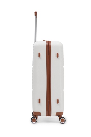 Troler Mare Aventor, 77x47x28 cm, ABS, Cifru, 4 Roți Duble 360°, 91 L, AV107, Alb - Img 17
