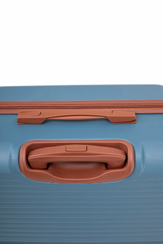 Troler Mare Aventor, 77x47x28 cm, ABS, Cifru, 4 Roți Duble 360°, 91 L, AV107, Albastru - Img 7