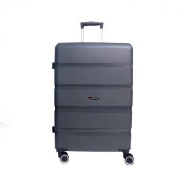 Troler mare Aventor AV102, bagaj de cala, 71.5x47.5x29 cm, polipropilena, cifru TSA, 4 roti duble 360°, antracit