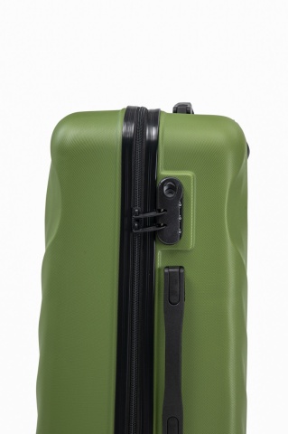 Troler mare Aventor AV104, 76x49x29 cm, bagaj de cala, 100%ABS, cifru, 4 roti duble 360°, verde, RESIGILAT - Img 8
