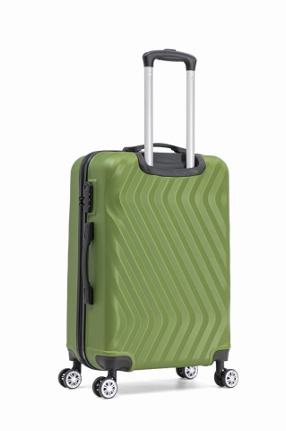 Troler mare Aventor AV104, 76x49x29 cm, bagaj de cala, 100%ABS, cifru, 4 roti duble 360°, verde, RESIGILAT - Img 18