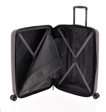 Troler Mare Extensibil 74x52x28 cm Gladiator Vincent, Polipropilenă, Cifru TSA, Negru - Img 3
