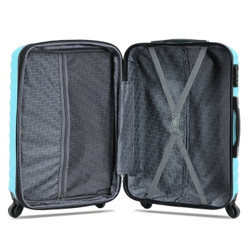Troler Mare Extensibil 76x49x31 cm Madisson, ABS, Cifru, 4 Roți, SW43303, Albastru Deschis - Img 2