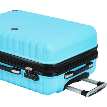 Troler Mare Extensibil 76x49x31 cm Madisson, ABS, Cifru, 4 Roți, SW43303, Albastru Deschis - Img 12