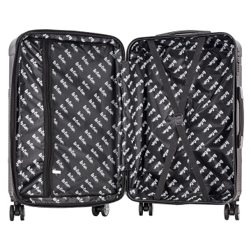 Troler mare extensibil Lee Cooper LC32203, policarbonat, 4 roti duble, cifru, 77 cm, negru - Img 2