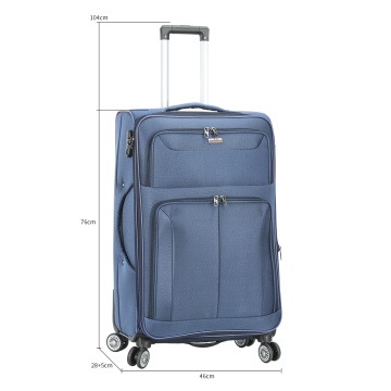 Troler mare extensibil Madisson, 76x46x28/33 cm, poliester, bagaj de cală, 4 roți duble, cifru, SW55104, bleumarin - Img 3