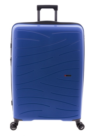 Troler Mare Extensibil, Polipropilena, Cifru, Roti cu Suspensie, Gladiator Flow, MG 1712 - 74 cm, Albastru - Img 11