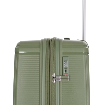 Troler Mare extensibil Stratic L Straw T, 76x51.5x30.5 cm, Verde olive - Img 3