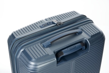 Troler mare extensibil Verage Rome, bagaj de cala, 77x50x31cm, +20% capacitate, fermoar antifurt, polipropilena, cifru TSA, 4 roti 360°, albastru - Img 6