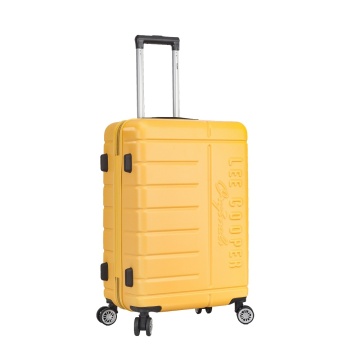 Troler mare Lee Cooper Brighton, ABS, 4 roti duble, cifru, 77 cm, galben - Img 8