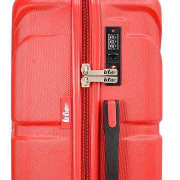 Troler Mare Lee Cooper London, ABS, 4 Roti Duble, Cifru, 76 cm, Argintiu - Img 11