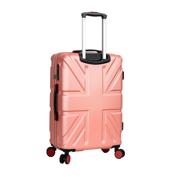 Troler Mare Lee Cooper London, ABS, 4 Roti Duble, Cifru, 76 cm, Rose - Img 8
