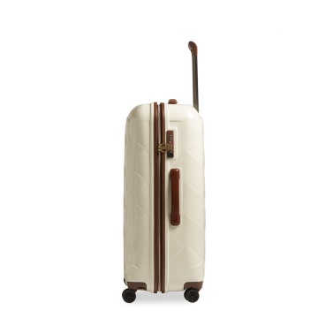 Troler Mare Policarbonat/Piele Naturala Stratic Leather and More L - 76 cm Alb - Img 6