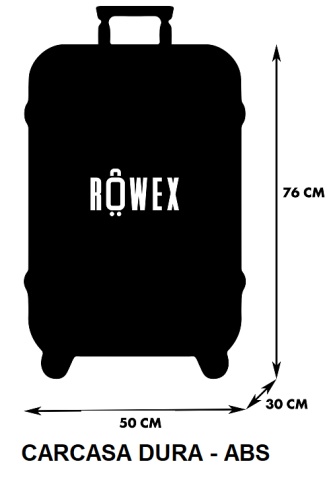Troler Mare, Rowex Casolver, ABS, 76 x 50 x 30 cm, 4 roti duble cu rotatie 360°, Cifru TSA, Auriu - Img 7