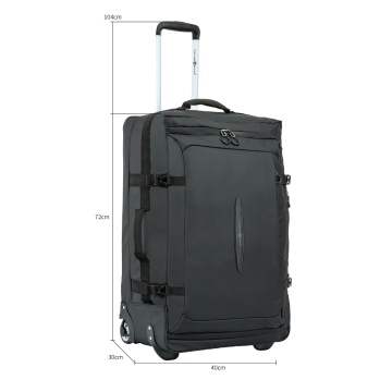 Troler mare Snowball SW42503, 72x40x30 cm, bagaj de cala, 78L, 2 roti, poliester impermeabil, negru - Img 3