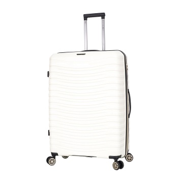 Troler mare Snowball SW43803, polipropilena, cifru TSA, 4 roti duble, 77 cm, alb