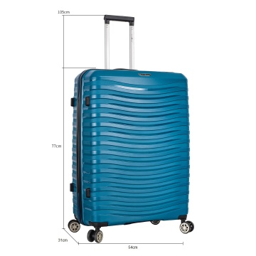 Troler mare Snowball SW43803, polipropilena, cifru TSA, 4 roti duble, 77 cm, albastru - Img 3