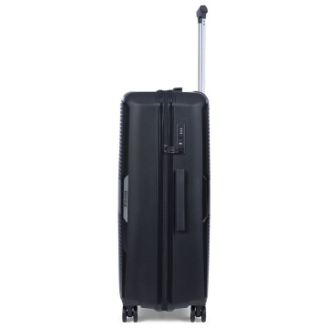 Troler mare TravelZ Swinger, polipropilena, cifru TSA, 4 roti duble, 78 cm, negru - Img 6