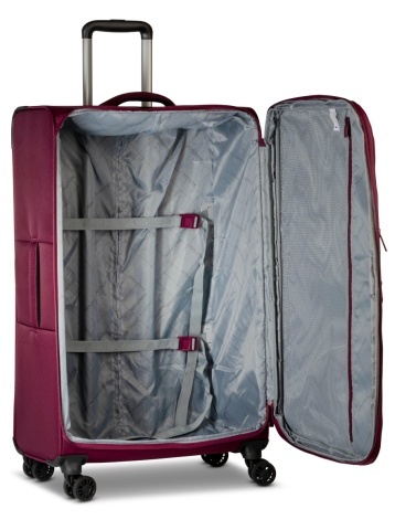 Troler mare Worldpack Bern F10508, 79x47x30 cm, bagaj de cală, poliester, cifru TSA, 4 roți duble, grena - Img 2