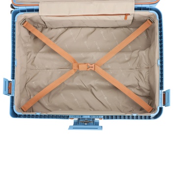 Troler Mediu 68x47x26 cm Snowball, 100% Polipropilenă, Închidere Clapetă, SW57203, Albastru - Img 6