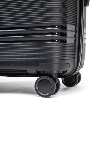 Troler Mediu Aventor, 67.5x46x26 cm, Polipropilenă, Cifru TSA, 4 Roți Duble 360°, AV108, Negru - Img 3