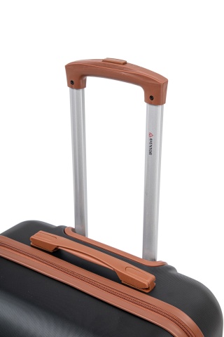 Troler Mediu Aventor, 67x41x25.5 cm, ABS, Cifru, 4 Roți Duble 360°, 61 L, AV107, Negru - Img 6