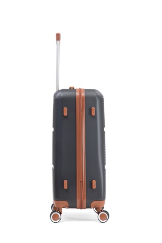 Troler Mediu Aventor, 67x41x25.5 cm, ABS, Cifru, 4 Roți Duble 360°, 61 L, AV107, Negru - Img 16