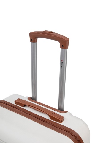 Troler Mediu Aventor, 67x41x25.5 cm, ABS, Cifru, 4 Roți Duble 360°, 61 L, AV107, Alb - Img 7