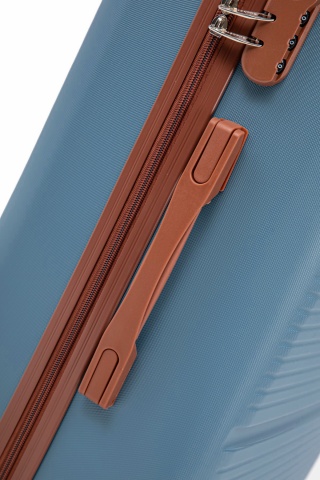 Troler Mediu Aventor, 67x41x25.5 cm, ABS, Cifru, 4 Roți Duble 360°, 61 L, AV107, Albastru - Img 7
