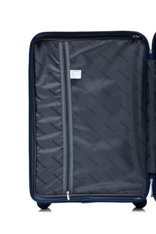 Troler mediu Aventor AV105, 65x44x25.5 cm, polipropilena, bagaj de cala, cifru TSA, bleumarin - Img 5