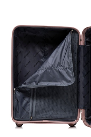 Troler mediu Aventor AV105, 65x44x25.5 cm, polipropilena, bagaj de cala, cifru TSA, rose - Img 5