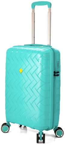 Troler mediu Benzi BZ 5806, polipropilena, cifru, 4 roti duble, 66 cm, turcoaz