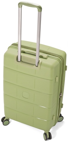 Troler mediu extensibil 65x38x27 cm, bagaj de cală, polipropilenă, 4 roți 360°, cifru TSA, Benzi BZ 5901, roșu - Img 6