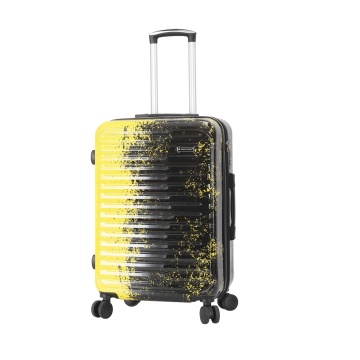 Troler Mediu Extensibil 66x42x27 cm Madisson, Fermoar Antifurt, Policarbonat, SW65203, Negru/Galben, RESIGILAT