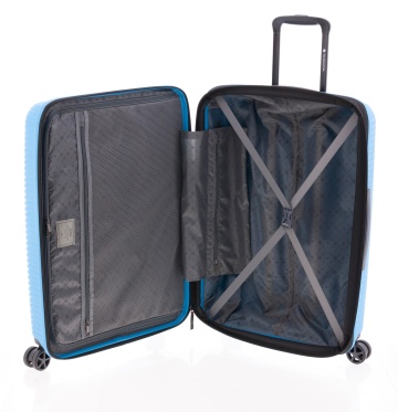 Troler Mediu Extensibil 67x47x25 cm Gladiator Vincent, Polipropilenă, Cifru TSA, Albastru - Img 2