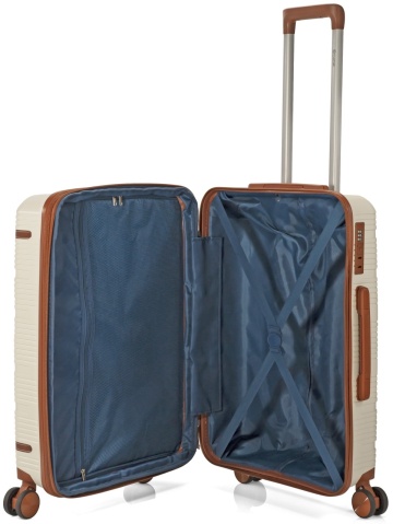 Troler Mediu Extensibil Benzi 65x39x25 cm, Polipropilenă, Cifru, BZ 5900, Gri - Img 2