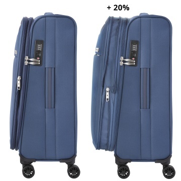 Troler mediu extensibil CarryOn Air, bagaj de cala, 66x42x27 cm, poliester, +20% capacitate, 2.8 kg, bleumarin - Img 5