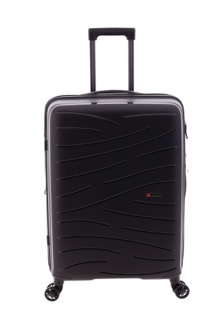 Troler Mediu Extensibil, Polipropilena, Cifru, Roti cu Suspensie, Gladiator Flow, MG 1711 - 68 cm, Negru - Img 8