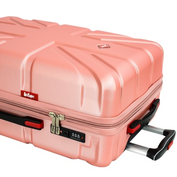 Troler Mediu Lee Cooper London, ABS, 4 Roti Duble, Cifru, 66.5 cm, Rose - Img 14