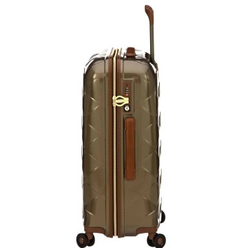 Troler Mediu Policarbonat/Piele Naturala Stratic Leather and More M - 66 cm Auriu - Img 5