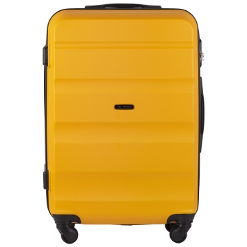 Troler Mediu WINGS ABS 4 Roti AT01- 66 cm Galben Mustar - Img 5