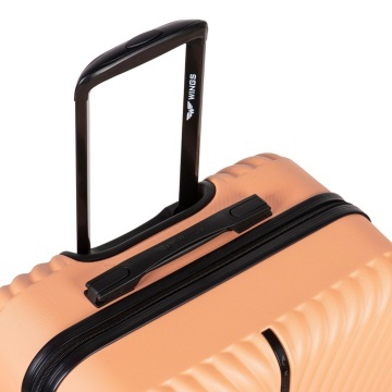 Troler mediu Wings Swan, ABS, 4 roti, cifru, 65.5 cm, galben deschis - Img 7