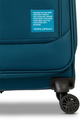Troler mediu Worldpack Bern F10508, 68x42x27 cm, bagaj de cală, poliester, cifru TSA, 4 roți duble, turcoaz - Img 7
