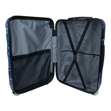 Troler Mic De Cabina, Rowex Pulse, ABS, 4 roti duble cu rotatie 360°, Cifru, 56 cm, Fuchsia - Img 2