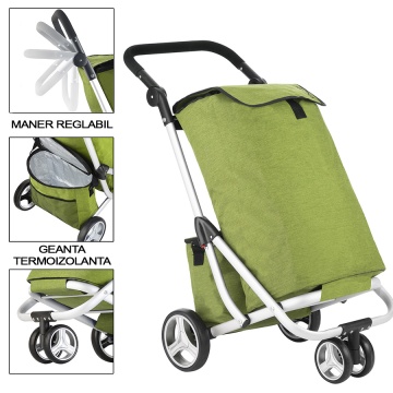 Carucior Cumparaturi 3 Roti Cruiser 650071 Verde - Img 2